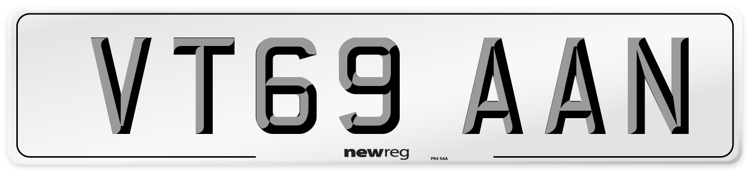 VT69 AAN Number Plate from New Reg